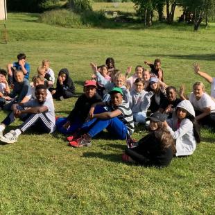 We are all enjoying the sunshine on day one at Trewern.