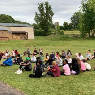 Prepping for evening activities on day 3 at Trewern.
