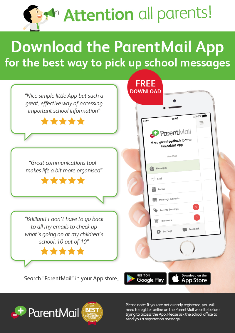 ParentMail App promotional poster